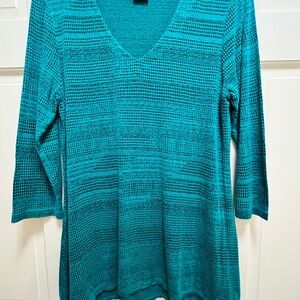 Tianello V-neck tunic top size small